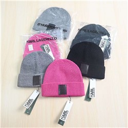 Теплая шерстяная шапка крупной вязки Kar*l Lagerfel*d