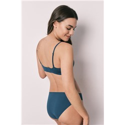 Top triangular liso clean cut azul