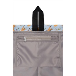 Мешок для обуви объемный Лисы, голубой фон