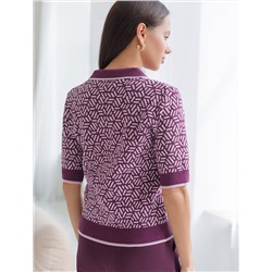 Джемпер жаккардовой вязки с кашемиром