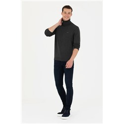 Erkek Antrasit Melanj Basic Kazak