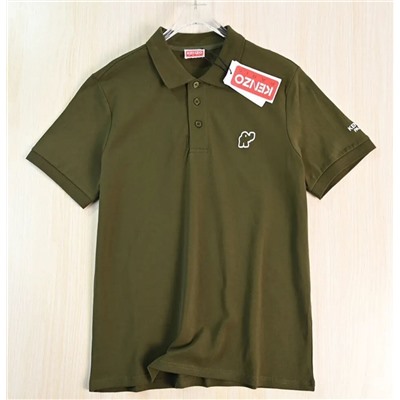 Простая повседневная мужская рубашка-поло из хлопкового пике КЕНЗ*О