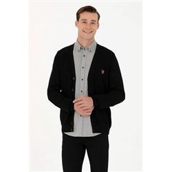 Erkek Siyah Basic Triko Hırka