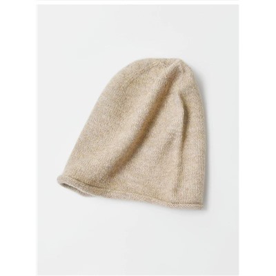 Легкая вязаная шапка унисекс со светоотражающей наклейкой логотипа бренда  AL*O