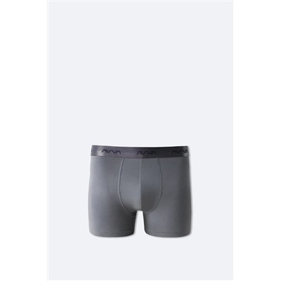 Avva Erkek Antrasit Düz Basic Soft Touch Tekli Boxer B009537