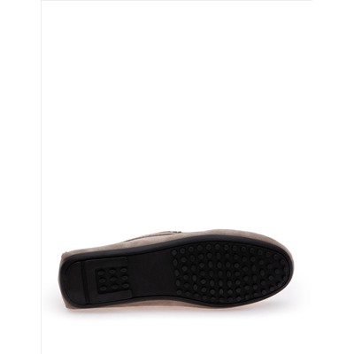 Bej Kauçuk Taban %100 Deri Loafer Ayakkabı