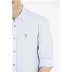 Erkek Mavi Uzun Kollu Gömlek