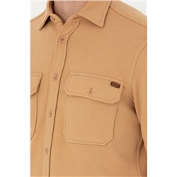 Erkek Camel Uzun Kollu Gömlek