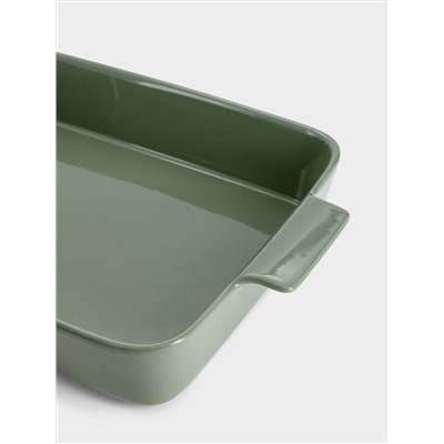 Форма для запекания, 36х24 см, фарфор P, прямоугольная, серо-зеленая, Indulgence