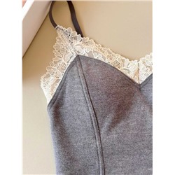 Нежный и очень красивый плотный кружевной топ / майка   L*A PERL*A