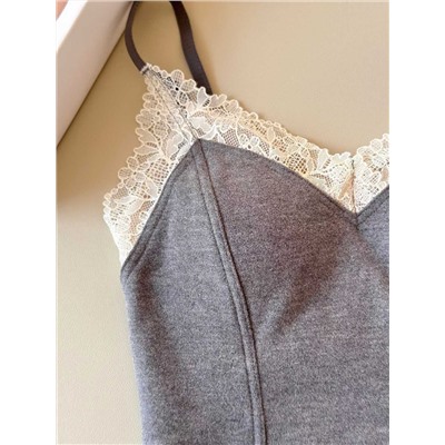 Нежный и очень красивый плотный кружевной топ / майка   L*A PERL*A