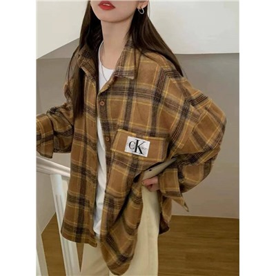 Теплая клетчатая рубашка СК