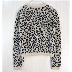 Жаккардовый свитер с леопардовым принтом ЗАР*А