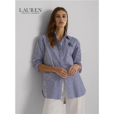 Приталенная повседневная рубашка с длинным рукавом в полоску РАЛЬ*Ф Л