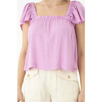 Kadın Manolya Kısa Kollu Gömlek