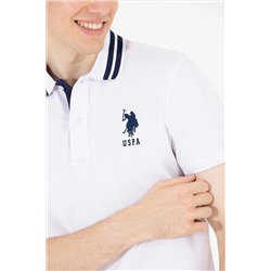 Erkek Beyaz Basic Polo Yaka Tişört