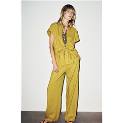 PANTALÓN RECTO CON LINO