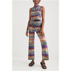 Pantalón acampanado space dye