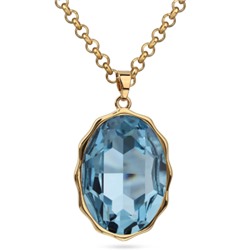 Кулон Сияние (кристаллы SW аквамарин; покрытие золото) 90-95см, Есть комплект