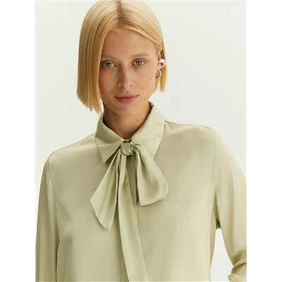 Рубашка с воротником-галстуком из смесовой вискозы, B3241/silk
