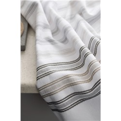 Guamod Pamuklu Banyo Havlusu - Beyaz/Gri - 75x150 cm