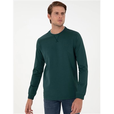 Zümrüt Regular Fit Bisiklet Yaka Basic Sweatshirt