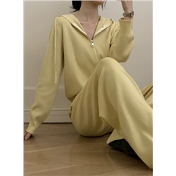 Женский свободный мягкий кардиган + широкие брюки, комплект из двух предметов