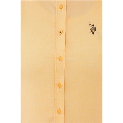 Kadın Sarı Uzun Kollu Basic Gömlek