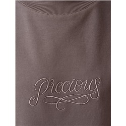 Футболка из эластичного футера с авторским принтом