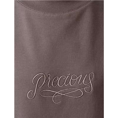 Футболка из эластичного футера с авторским принтом