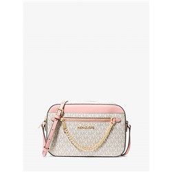 Michael Kors Outlet Jet Set Large Logo Crossbody Bag