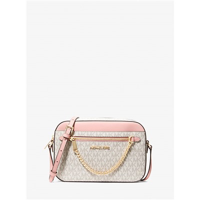 Michael Kors Outlet Jet Set Large Logo Crossbody Bag