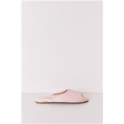 Zapatillas casa satén rosa