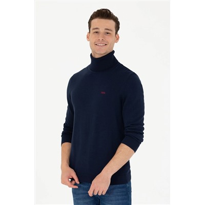 Erkek Lacivert Basic Kazak