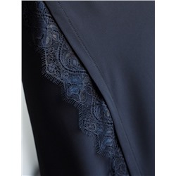 Юбка миди  на запАх из креп-шифона с кружевом