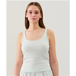 Camiseta de tirantes de punto acanalado