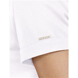 Свободная футболка с принтом из премиального хлопка с эластаном