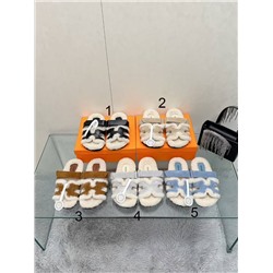 Меховые женские шлепки ГЕРМЕ*С