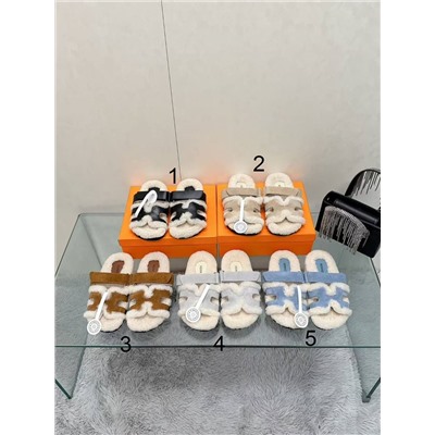 Меховые женские шлепки ГЕРМЕ*С