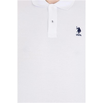 Erkek Beyaz Basic Polo Yaka Tişört