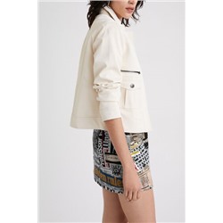 Chaqueta PU bolsillos