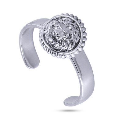 Браслет Огненный лев (покрытие палладий с патиной), Есть комплект