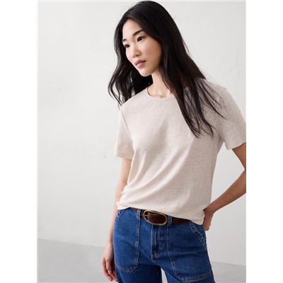 Linen-Blend T-Shirt