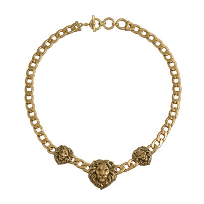 Колье Король лев (покрытие античное золото) 48см, Есть комплект