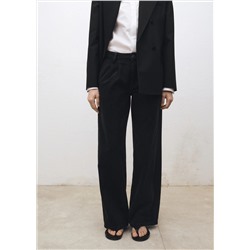 Jeans wide leg pinzas