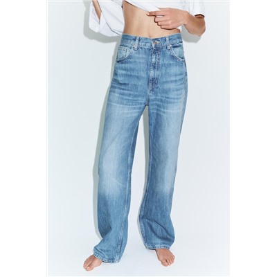 TRF HIGH-WAIST STRAIGHT LEG JEANS