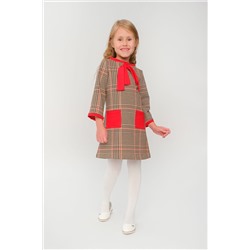 Платье Кэтрин красный\кофе НАТАЛИ #874521