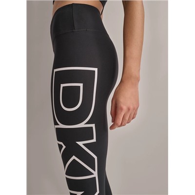 CROPPED MID-RISE LOGO COMPRESSION LEGGING