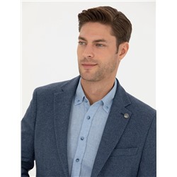 Koyu Mavi Slim Fit Ceket