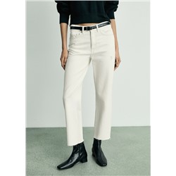 Jeans Blanca rectos crop